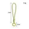 Llavero de cordón de dopamina, colgante de muñeco de cuerda corta, correa de cuerda tejida para bolso, correa de bolso de mano de muñeca macaron