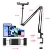 Suporte para Celular, Suporte para Tablet, Suporte de Mesa para Cabeceira, Suporte para Preguiçosos para Assistir Dramas, Rotativo, Portátil, Base Multifuncional de Metal