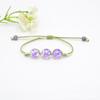 Nuevo pulsera de cuentas de vidrio con encaje de flor real, pulsera de gema del tiempo con flor seca estrellada, regalo para pareja, estudiante, mujer