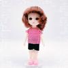 Ropa de Muñeca Bjd 16- 17cm Falda Ropa de Bebé Ob11 de 6 Pulgadas 6 Puntos Ropa de Bebé Kelly Accesorios Ropa de Sirena
