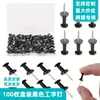 Clavos Negros en Forma de U Se Pueden Clavar en la Pared, Clavos de Cabeza Grande, Clavos para Pared, Chinchetas Pequeñas de Colores Variados, Clavos Creativos para Tablero de Corcho de Pared de Fotos