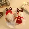 Boneca de Natal Atacado Li Chen Chapéu de Tricô Boneca de Galhada Boneco Rudolph Sem Rosto Decoração de Mesa Enfeites