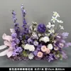Arreglos Florales Morados para Bodas, Orquídeas Phalaenopsis Artificiales, Caminos de Flores, Decoraciones de Boda, Flores Artificiales, Decoración de Compromiso Arte Floral