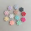 Flores Grandes de Color Sólido AB Colorido Cuentas Sueltas Hechas a Mano Cuentas Acrílicas Dibujos Animados Agujero Recto Collares Accesorios para Joyería DIY