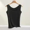 532 # Textura de Hilo Alta Elasticidad Ajustado Delgado Hombros Anchos Chaleco Básico Cuello Cuadrado Transpirable Ropa Interior Superior Venta Directa de Fábrica