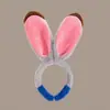 Diadema de Cabeza de Zorro Nick de Zootopia Pinza para el Pelo de Orejas de Conejo Judy Policía Accesorio para el Cabello de Foto en el Parque