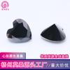 Anillo de compromiso con forma de corazón de diamante Mosan negro de 0,5 a 3 quilates, piedra desnuda, forma especial, con forma de corazón de amor y fondo puntiagudo, gema artificial al por mayor