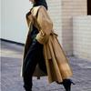 Gabardina de mujer, primavera y otoño, nueva, popular, de longitud media, estilo coreano, por encima de la rodilla, holgada, estilo británico, elegante y de alta gama.
