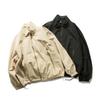 Chaqueta estilo japonés retro, sencilla, de color sólido, con cuello, informal, holgada, de marca de moda, primavera de 2025