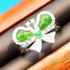 9135 Anillo de Mariposa de Jade Natural Anillo de Jade Grado A Variedad de Joyería Transfronteriza Ajustable