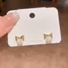 Pendientes vintage de lazo de perlas estilo francés para mujer, únicos y versátiles, accesorios para orejas de lujo ligero y elegantes al por mayor