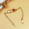 Pulsera de Resina Dorada de Moda y Única con Elemento de Mariquita para Mujer y Niños, de Venta Caliente Transfronteriza Europea y Americana para Primavera