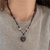Qihao alegria mesmo estilo nicho jade pingente ajustável colar de amor atado clavícula cadeia casal estilo neutro