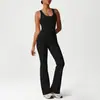 Traje de Yoga Cruzado Nuevo de Secado Rápido Ajustado Color Nude Traje Moldeador Adelgazante Ropa de Fitness Traje de Pantalones Deportivos para Correr
