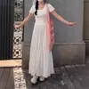 Diseño de Nicho Primavera y Verano Falda Blanca para Mujer 2024 Nueva Costura Falda de Línea A de Longitud Media de Gama Alta