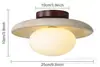 Lámpara de techo para dormitorio a prueba de viento color nogal diseño retro luz para barra de bar sensación de alta gama nueva protección ocular lámpara de techo para sala de estar hierro