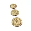 Botões metálicos estilo marinho para ternos, casacos de lã tricotada, botões decorativos simples e versáteis para costura à mão