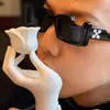 Nuevas Gafas de Sol de Moda Callejera con Montura Cuadrada Dentada Forma Especial Ins Estilo Popular Fiesta Hip-Hop Gafas de Sol Personalizadas