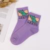 Nuevos Calcetines de Mujer de Dibujos Animados Monstruo Dinosaurio Otoño e Invierno Calcetines de Estudiante de Tubo Medio Moda Hip Hop Coreana Calcetines de Pareja Salida de Fábrica