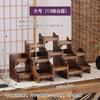 Prateleira de mesa pequena antiga em estilo chinês, prateleira de madeira maciça para exibição de bules de chá, prateleira de exibição para potes de areia roxos, conjunto de chá, enfeites de prateleira de armazenamento