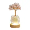 Copo de Vidro Tulipa Árvore de Cristal Cascalho de Cristal Árvore do Dinheiro Cristal Natural Árvore da Fortuna Luz Noturna Decorativa Atacado