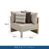 Sofá de Madera Maciza para Jardín de Villa de Alta Gama Mesa de Café Sofá Impermeable y Resistente al Sol Muebles de Teca para Patio Exterior Sofá de Hotel