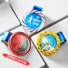 Medalla Pequeña de Cristal Placa de Metal Creativa Competencia Infantil Maratón Escolar Reunión Deportiva Medalla Oro Plata Bronce Baloncesto