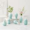 Jarrón de Cerámica con Esmalte de Cristal Chino Shumen para Flores Secas Lujo Accesible Decoración de Sala de Estar de Gama Alta Adornos para Arreglos Florales Hidropónicos