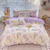 Trébol de Cuatro Hojas Fresco Producto Nuevo Juego de Cama de Cuatro Piezas Engrosado de Algodón Ecológico Cepillado Peso Alto Cashmere Vegetal para Cama Se Puede Enviar Directamente