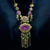 Collares de Borlas Estilo Étnico Retro de Moda, Versátiles y Únicos, Varios Collares de Jade y Adornos para el Cuello, Personalizables con Fotos y Muestras