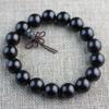 Pulsera de ébano sándalo púrpura cuentas de ébano 108 pulsera para amantes juego de texto pulsera para hombres y mujeres fabricantes de joyería venta al por mayor