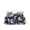 Bolso de hombro, bolso de mano, popular, combinable, con lazo bajo el brazo, bolso sencillo de estilo occidental.