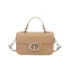 Bolsa Transversal Francesa de Alto Padrão para Mulheres, Bolsa de Ombro Versátil com Textura, Bolsa Transversal da Moda para o Dia a Dia
