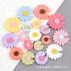 Accesorios para el Cabello Dentados Tocado Pequeña Margarita Accesorios de Resina Flores DIY Pegamento para Niños Pegamento en Crema Paquete de Materiales para Funda de Teléfono Móvil