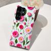 Funda para Teléfono Móvil Samsung Aplicable Transfronteriza S24 Funda con Película Floral Dos en Uno Funda Protectora para Teléfono Móvil Antirrayaduras de Moda para Mujer