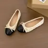Zapatos planos sin cordones de corte bajo para mujer, nuevos Otoño/Invierno 2026, bailarinas, detalle de lazo, versátiles para las noches y el día a día.