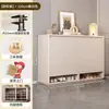 Zapatero para uso doméstico, mueble integrado con puerta en la entrada, mueble de almacenamiento de gran capacidad para el pasillo exterior, nuevo modelo 2026, zapatero para recibidor