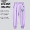 Pantalones de Chándal de Dibujos Animados para Niños y Niñas Primavera 2024 Nuevos de Algodón Estilo Coreano Lindos de Moda Casual Largos para Niños Mayores