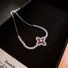 Pulsera de Flor Romboidal de Zirconia Electrochapada en Oro Real Nicho Lujo Accesible Pulsera Exquisita Elegante de Alta Gama Versátil Joyería de Mano para Mujer