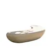 Banco de árbol GRC UHPC espacio verde de parque simple curvo rodeador de árbol asiento de macizo de flores de terrazo fabricante personalizado