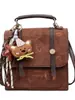 Moda de Comércio Exterior Bolsa de Couro Camurça para Mulheres 2026 Nova Versátil Casual Bolsa de Mão Mochila Simples Multiúso Bolsa Transversal