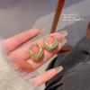 Coreia do Sul metal ins brincos em forma de gota na moda brincos femininos leves luxo nicho versátil elegante simples brincos atacado