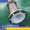 Conectores Flexíveis de Metal, Conectores Resistentes a Alta Temperatura, Tipo Flange de Aço Inoxidável 304 Revestido com Mangueira Metálica de PTFE