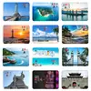 Imanes de Refrigerador de Vidrio para Turismo Cultural de Sanya: Imanes de Vidrio Decorativos con Paisajes de Monumentos de Ciudades Tropicales Costeras