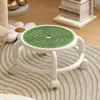 Banqueta Baixa Giratória Infantil com Rodas Silenciosas para Dormitório, Banqueta Baixa Giratória para Limpeza de Piso, Banqueta de Pedicure com Rodas, Banqueta para Criança Aprender a Andar