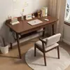Mesa de Madeira Maciça, Mesa Simples para Estudo de Aluno para Uso Doméstico, Mesa para Laptop de Quarto, Mesa de Estudo para Apartamento Pequeno, Largura 60cm