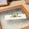 Anillo de Flor Nuevo Retro Xiaohongshu para Mujer Estilo Ins Moda Lujo Accesible Zirconio Redondo Verde Anillo Abierto Anillo