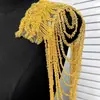 Ropa con flecos de lentejuelas y cuentas cosidos a mano en el hombro Accesorios de decoración retro formal europeos y americanos Suministros hechos a mano para manualidades