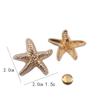 Série Oceano Estrela-do-mar, Conchas, Botões de Concha DIY Botões Metálicos de Formato Especial para Tricô Suéter Casaco Quatro Botões