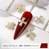 Arte de Unha Cruz Dourada Coleção Zircônia Estilo Punk Metal Acessórios de Arte de Unha de Natal Decoração de Unha de Halloween Diamantes